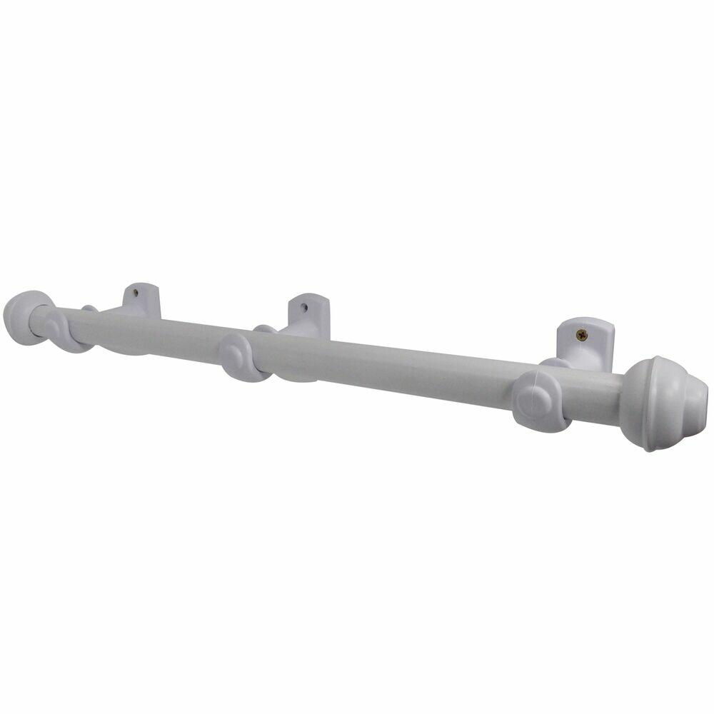 Kit Varão para Cortina Slim 3mx28mm Branco Fosco Bella Arte