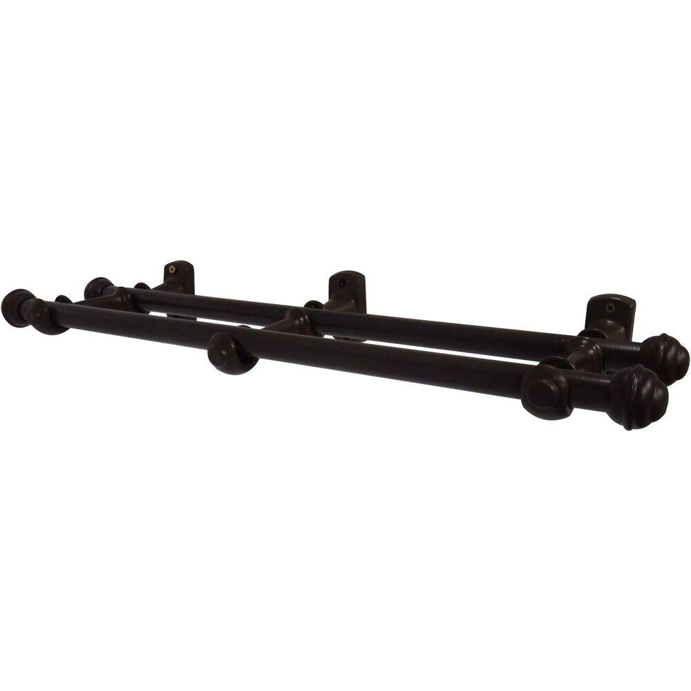 Kit Varão para Cortina Slim 2,5mx19mm Imbuia 4CS25E3.055 Bella Arte