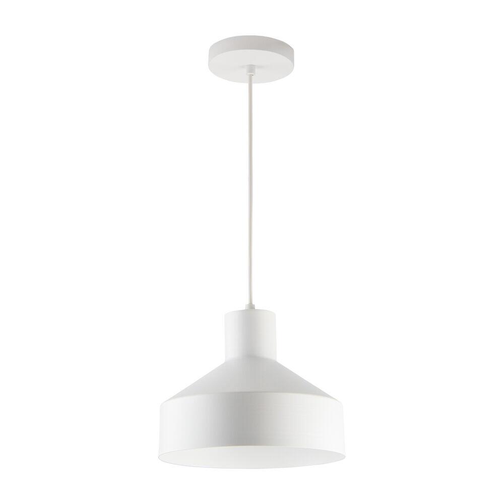 Pendente Blumenau Iluminação 1 Lâmpada Liza Alumínio E27 Branco Fosco