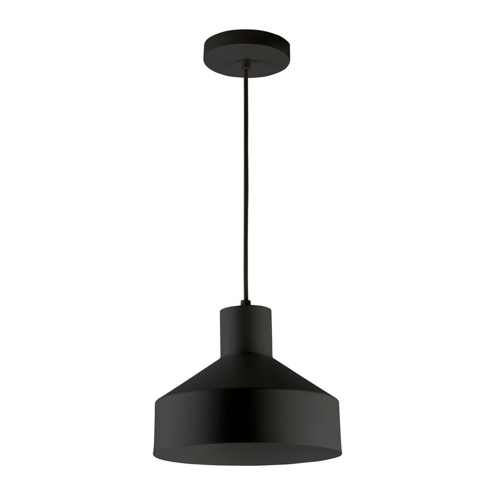 Pendente Blumenau Iluminação 1 Lâmpada Liza Cabo PP E27 Preto Brilho