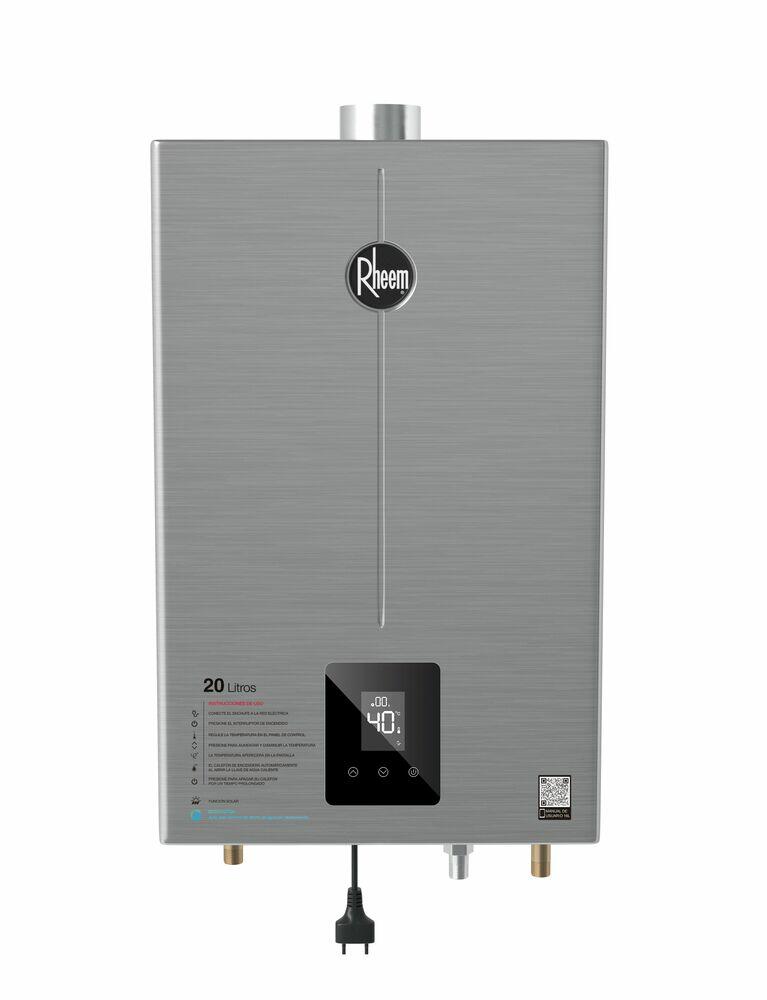 Aquecedor de Água a Gás GN Digital Prestige 20L/min Inox Rheem