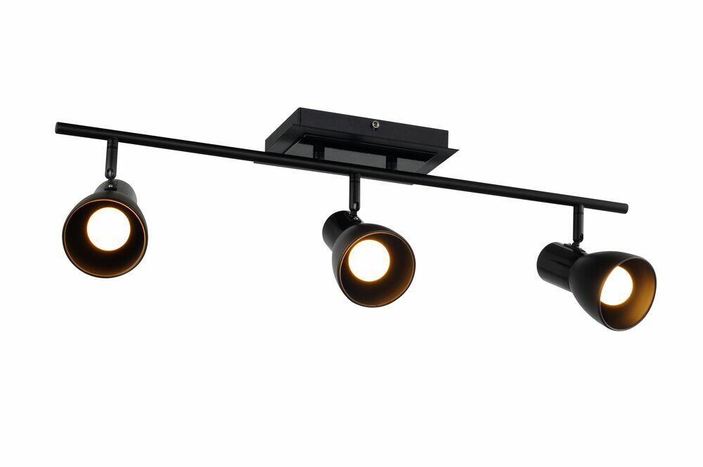 Trilho Noir 3 Lâmpadas E27 Preto Brilho Avant