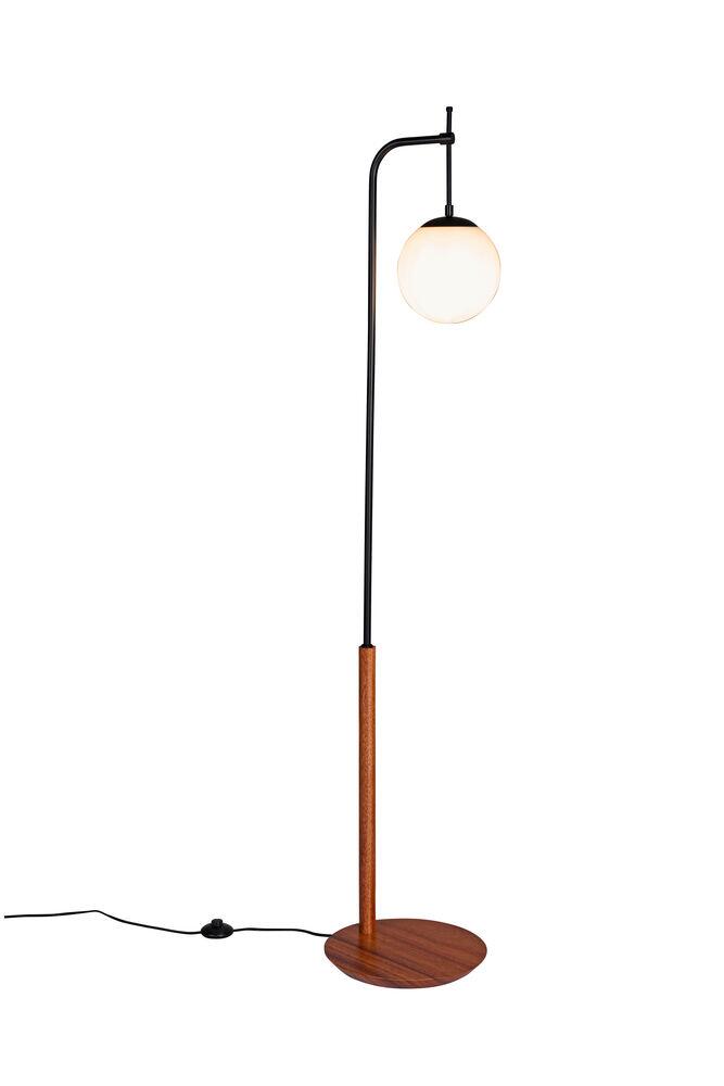 Luminária de Coluna Madelustre Esfera 1 Lâmpada E27 Castanho/Preto