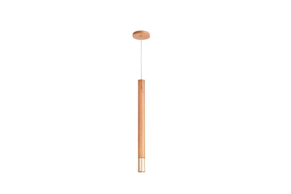 Pendente Madelustre Madeira 1 Lâmpada Legno 55cm Castanho GU10