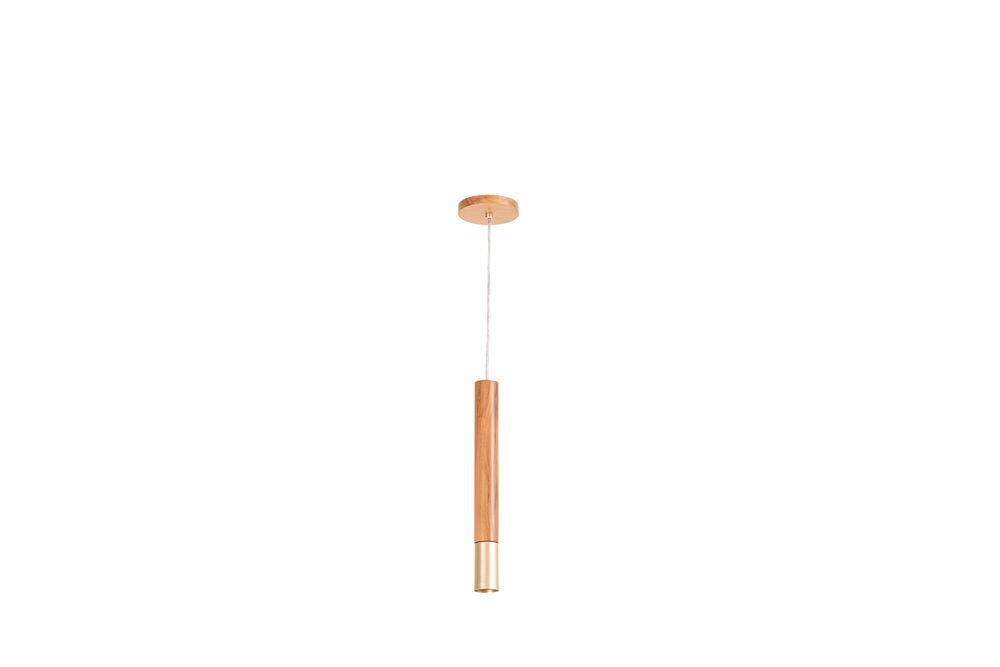 Pendente Madelustre Madeira 1 Lâmpada Legno 35cm Castanho GU10