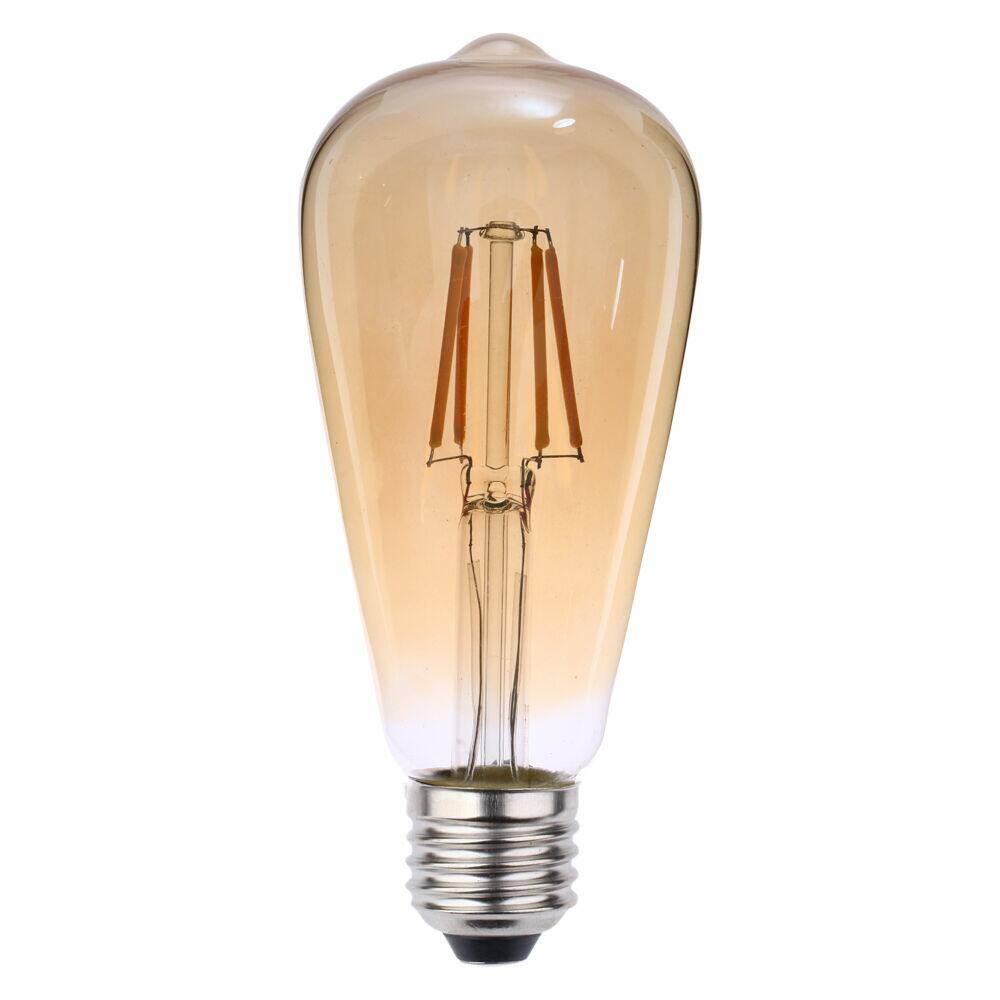 Lâmpada LED Filamento Bronzearte 4W E27 Pera 2000K Ambar