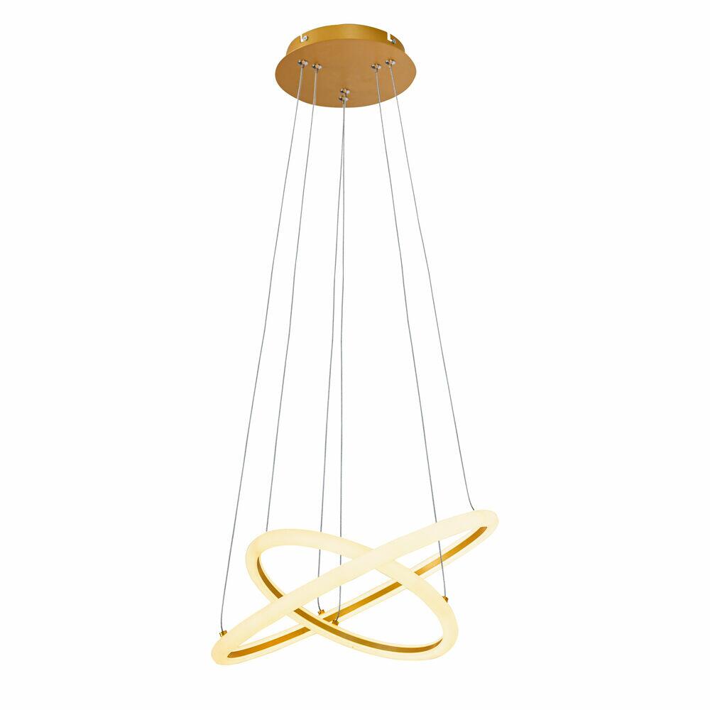 Pendente Space Orbital 39W 3000K Branco/Dourado Luz Amarela Bronzearte