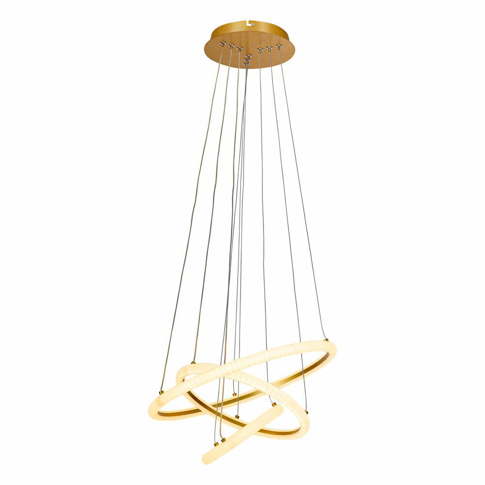 Pendente Metálico Space Orbital 49W 3000K Branco/Dourado Luz Amarela Bronzearte