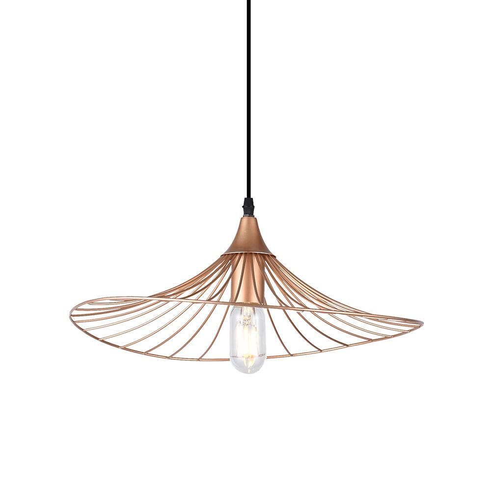 Pendente Metálico Taschibra 1 Lâmpada Fly E27 Cobre