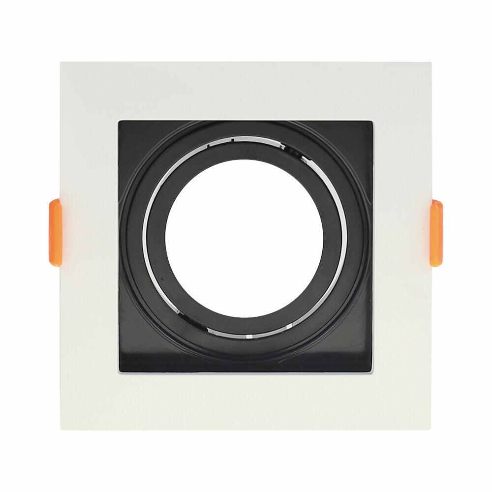 Spot de Embutir Taschibra 1 Lâmpada MR16 Conecta Recuado Branco/Preto