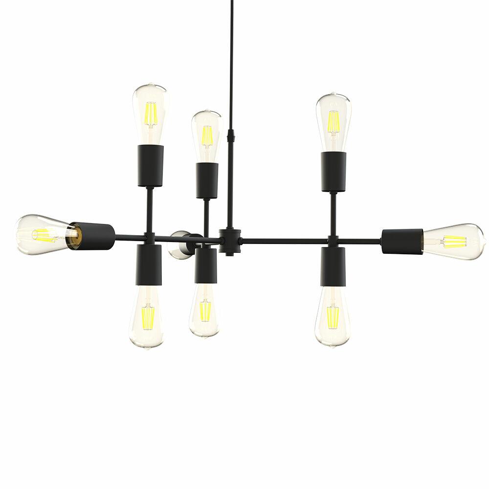Pendente Taschibra 9 Lâmpadas Equilibrium E27 Preto