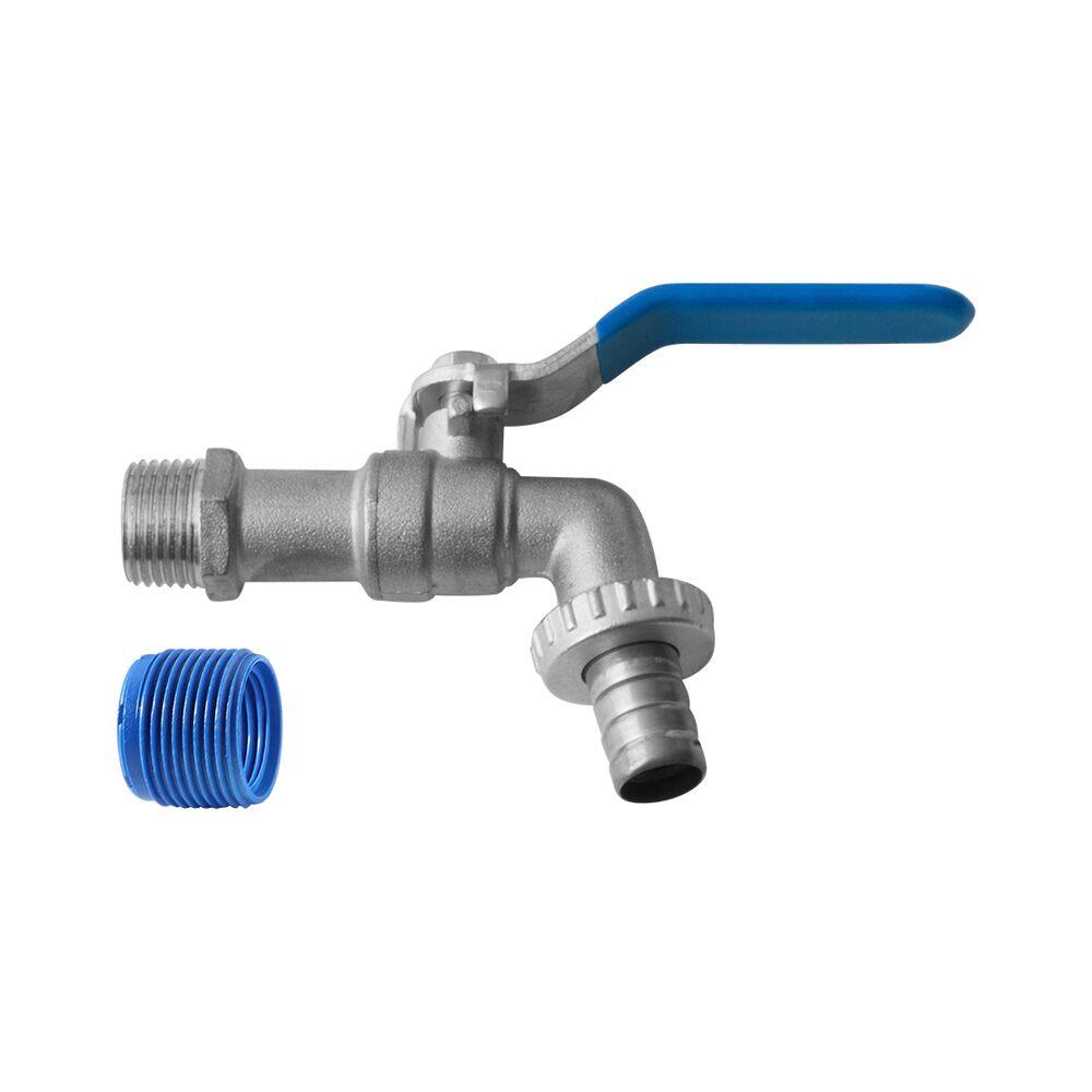 Torneira para Jardim 1/2x3/4 com Alavanca Niquelado Blukit