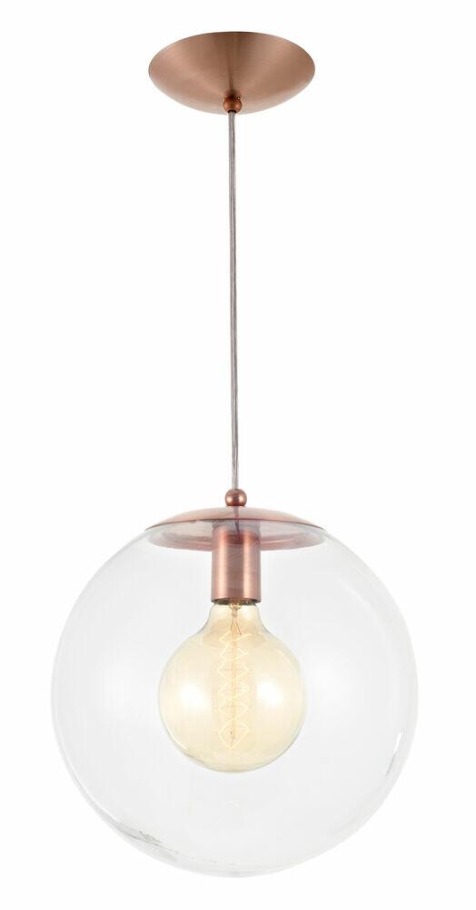 Pendente Metálico Madelustre 1 Lâmpada Esfera 30cm E27 Cobre