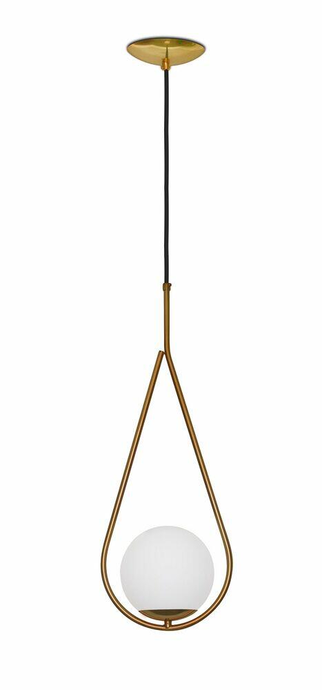 Pendente Metálico Spot Line 1 Lâmpada Gota Ono E27 Dourado