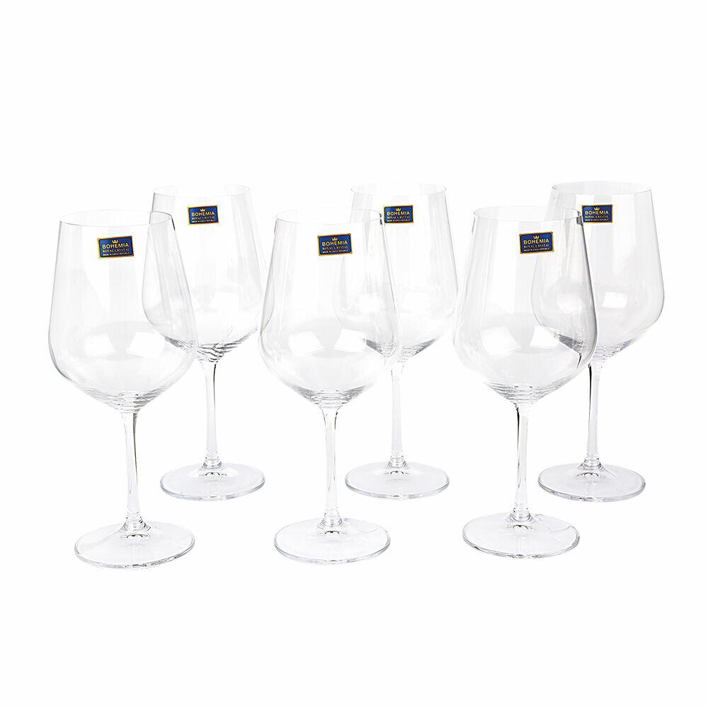 Jogo Taças Cristal 600ml 6 Peças Bohemia