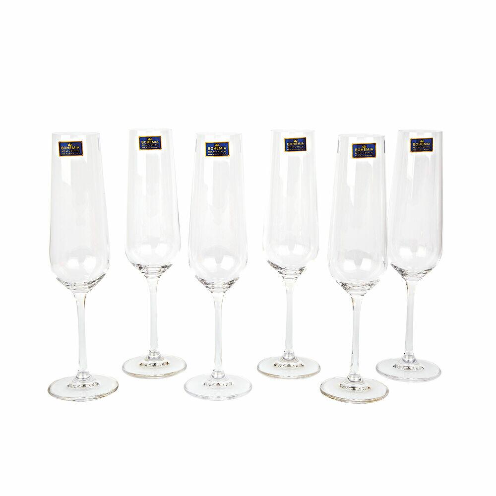Jogo Taças Cristal Bohemia 210ml 6 Peças