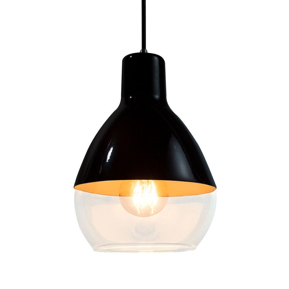 Pendente 1 Lâmpada Taschibra Baloon E27 Preto