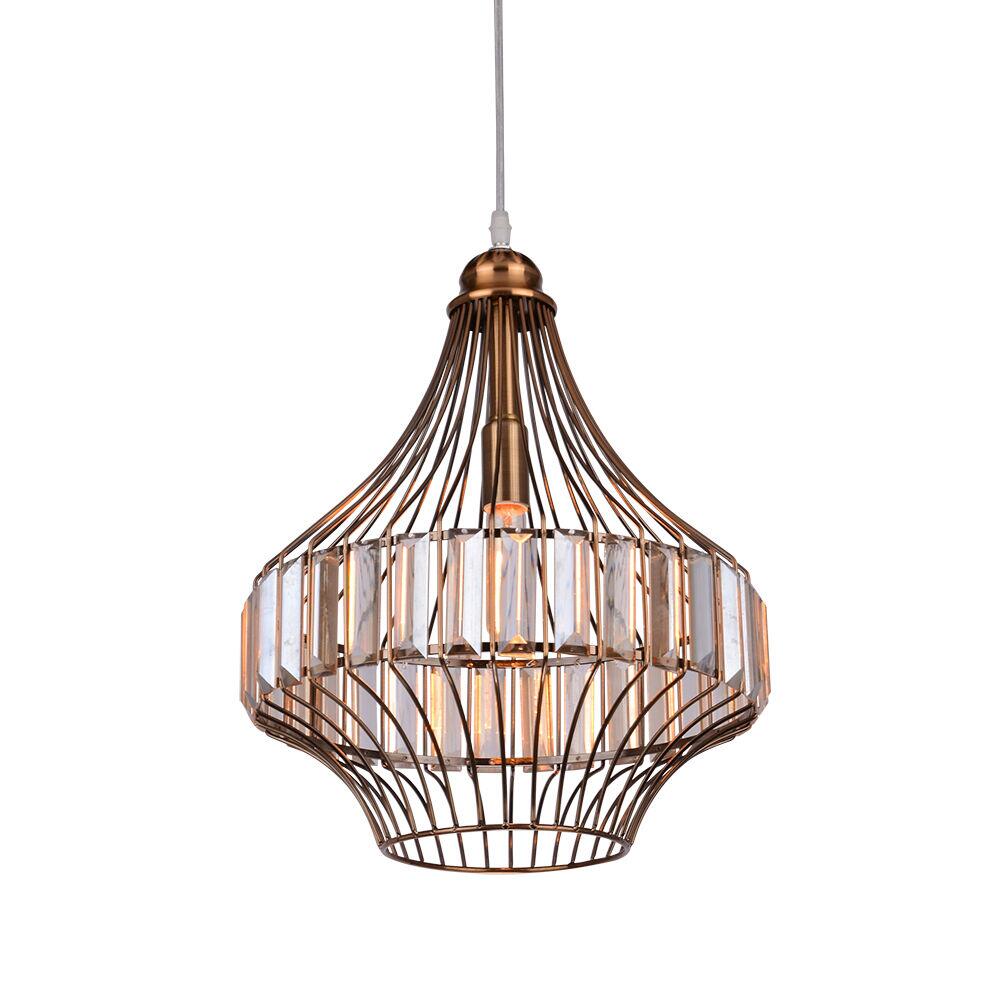 Pendente Metálico Taschibra 1 Lâmpada Princess E27 Cobre