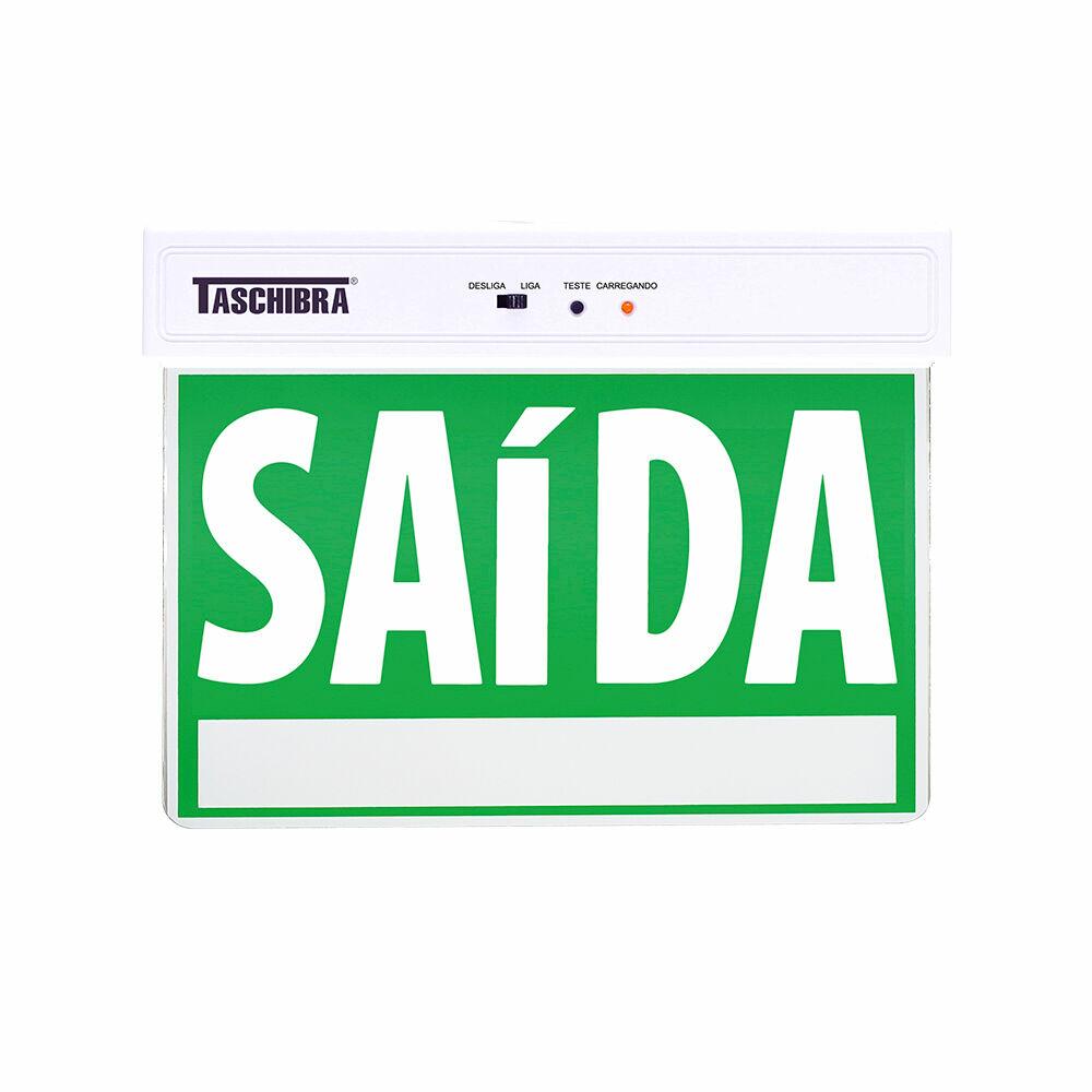 Placa Sinalizadora de Saída Taschibra 2 Faces
