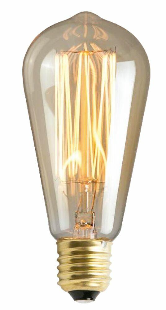 Lâmpada LED Filamento Bronzearte 60W E27 Tungs Pera 2000K Ambar