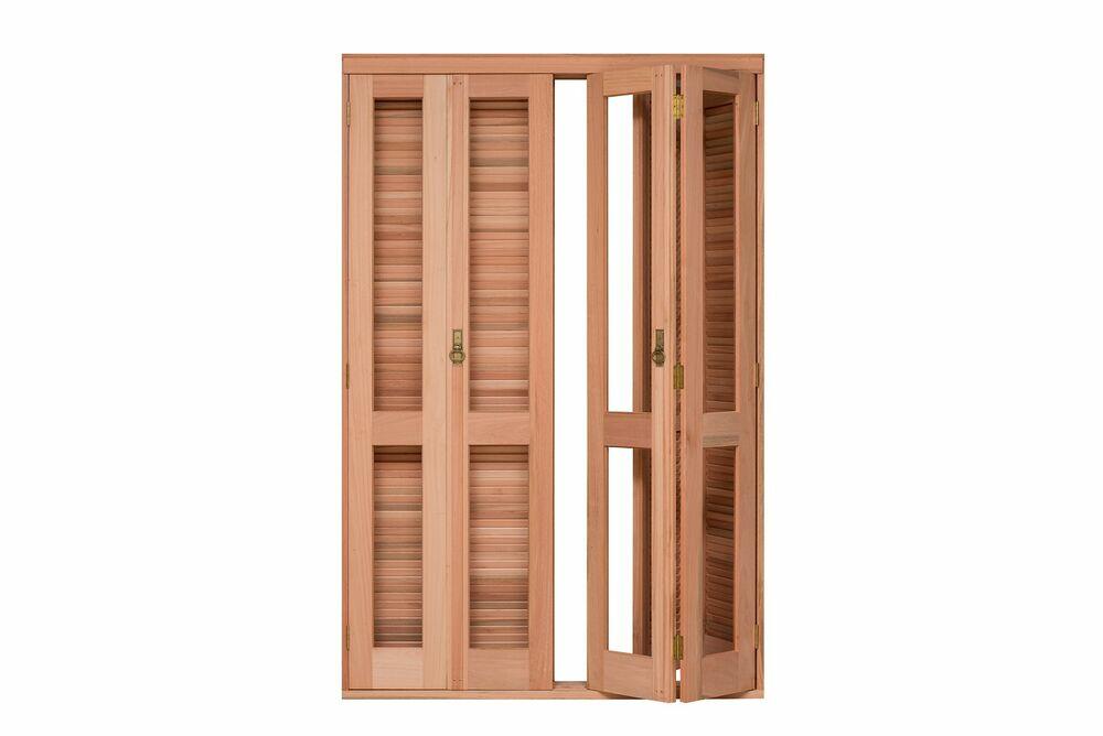 Porta de Correr Veneziana Madeira Eucalipto Madecen 2,13x2,00m 4 Folhas para Vidro Liso