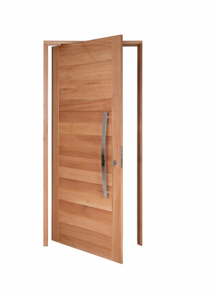 Porta Pivotante Madeira Eucalipto Madecen 2,13x1,20m PPVE 100 Esquerda