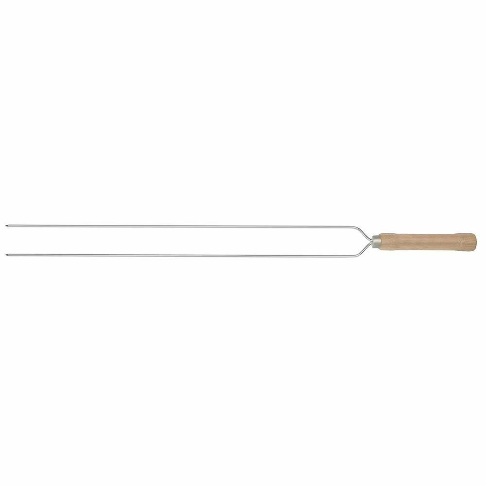 Espeto Duplo para Churrasco 65cm Cromado Mor