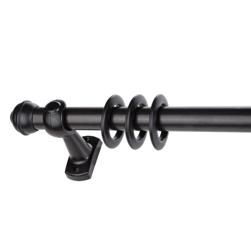 Kit para Cortina Slim Bella Arte 28mm 3m Preto Fosco