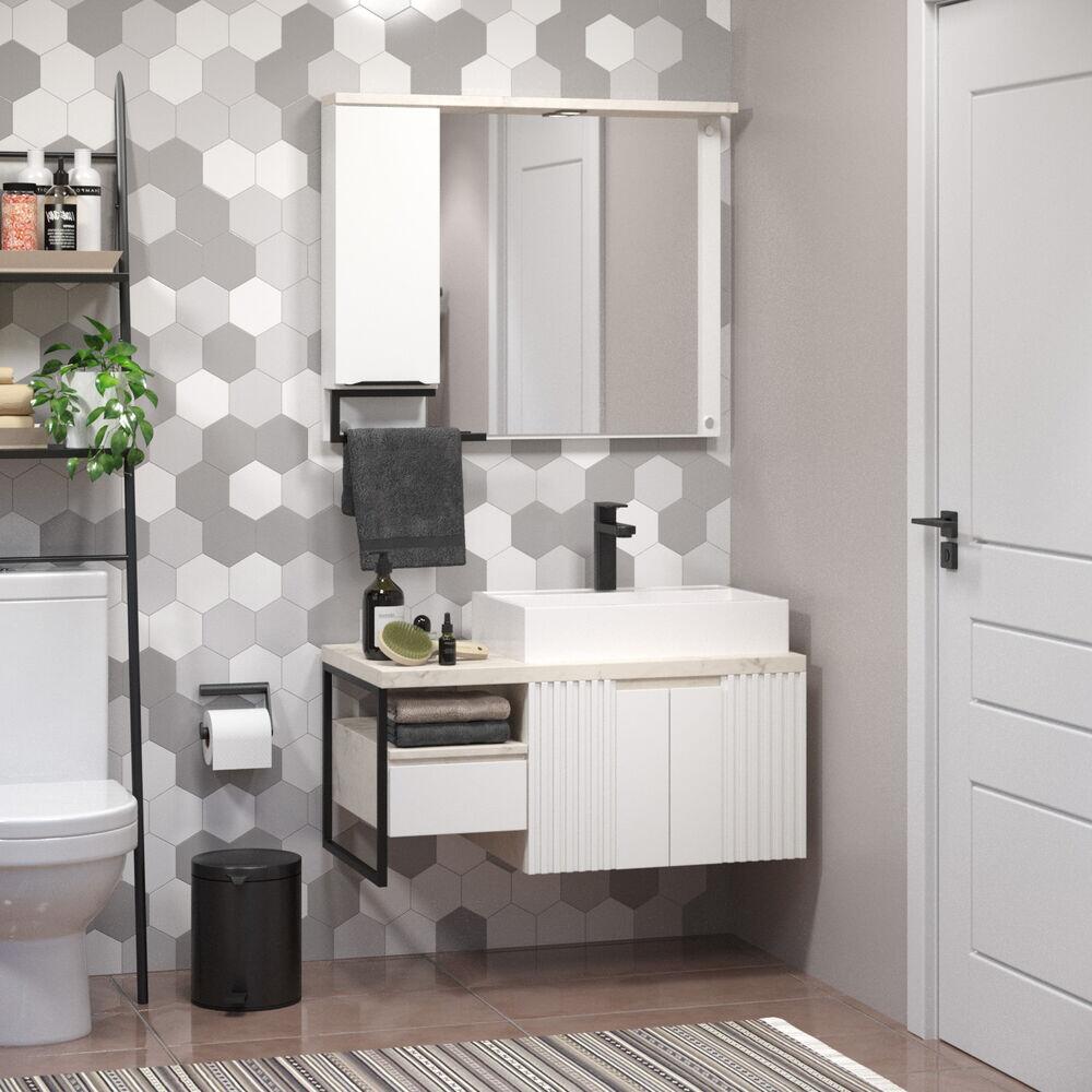 Gabinete para Banheiro com Tampo MDF/MDP Accord 82x50cm C-Linea