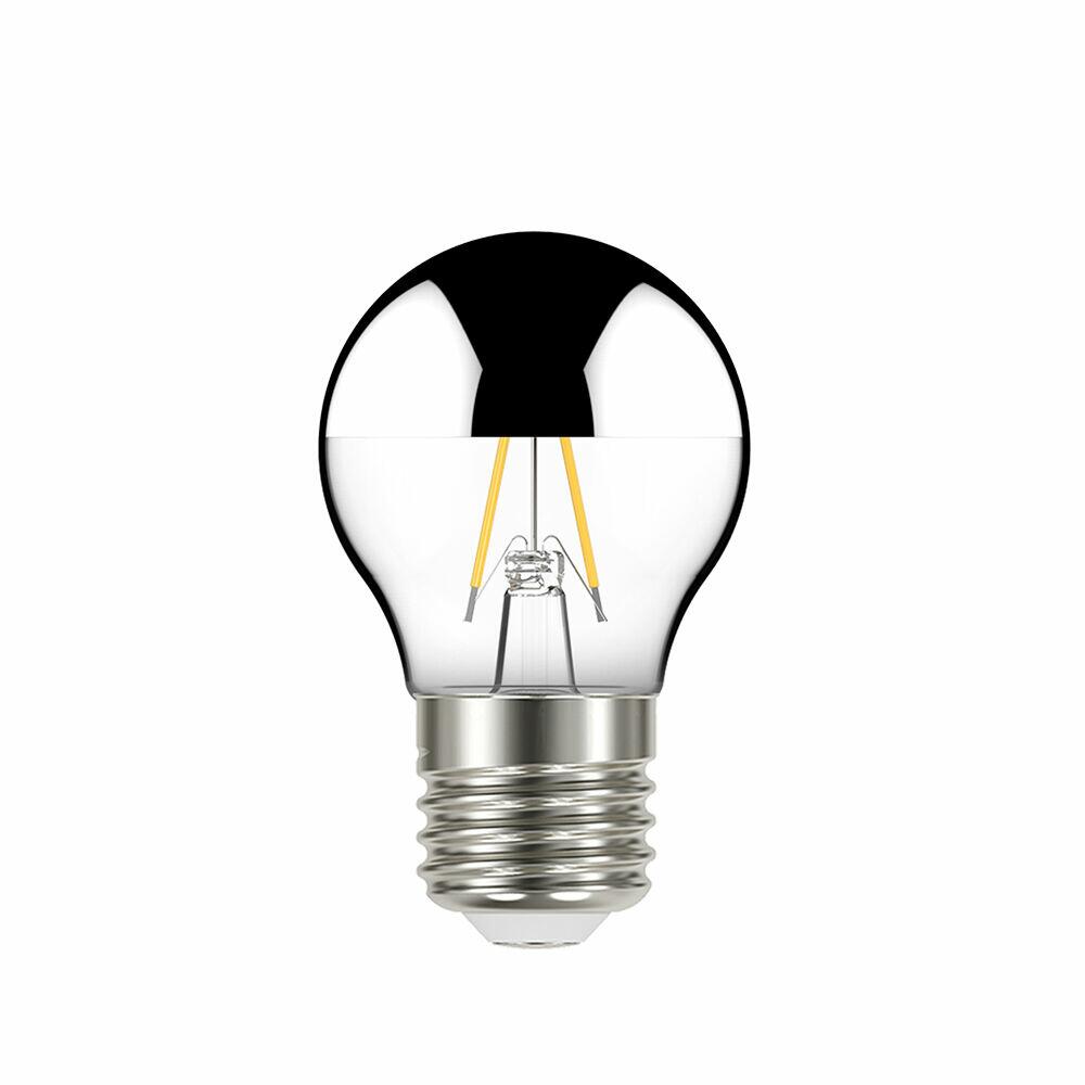 Lâmpada LED Filamento Taschibra Defleto Espelhada Globo G45 Prata