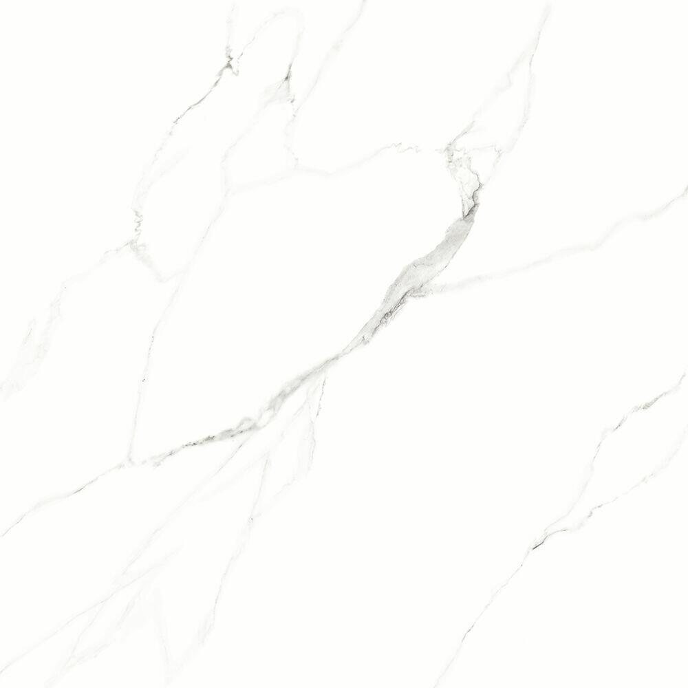 Porcelanato Polido Statuário PR24187 120x120 Retificado Branco Damme