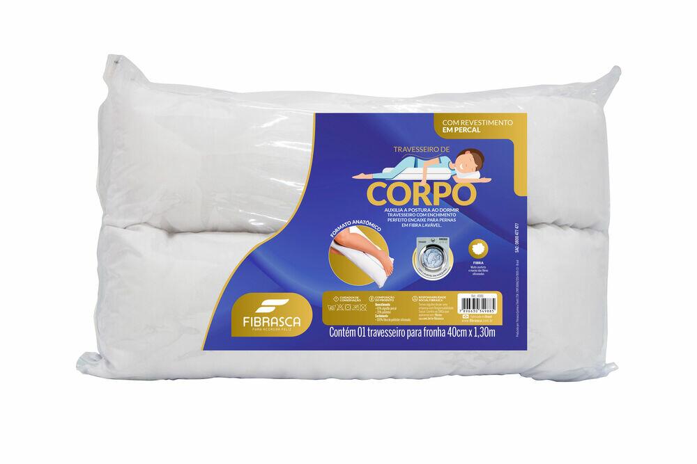 Travesseiro de Corpo 40x130cm Branco Fibrasca