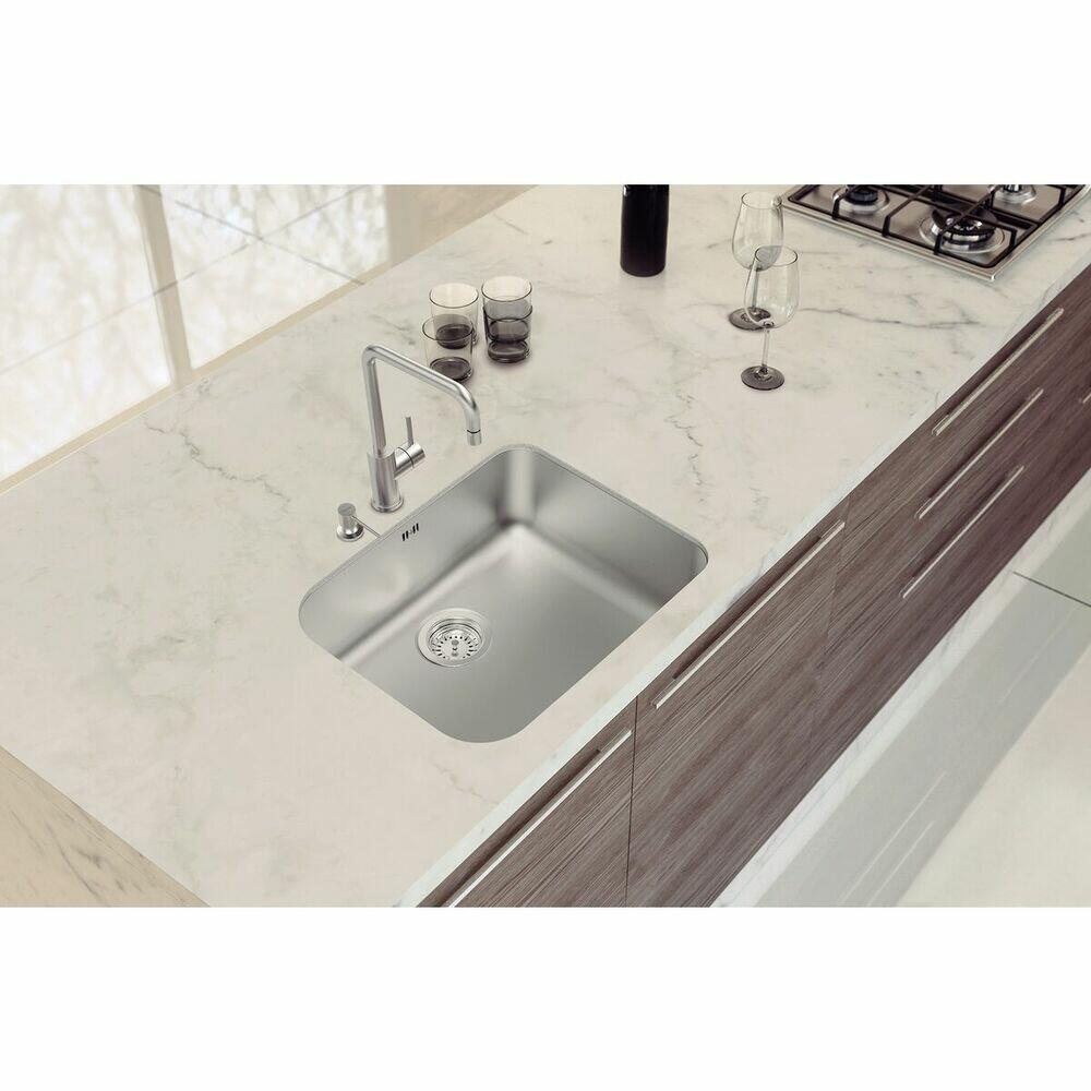 Cuba para Cozinha de Embutir Inox Simples Dora 50BL R6 Acetinado Tramontina