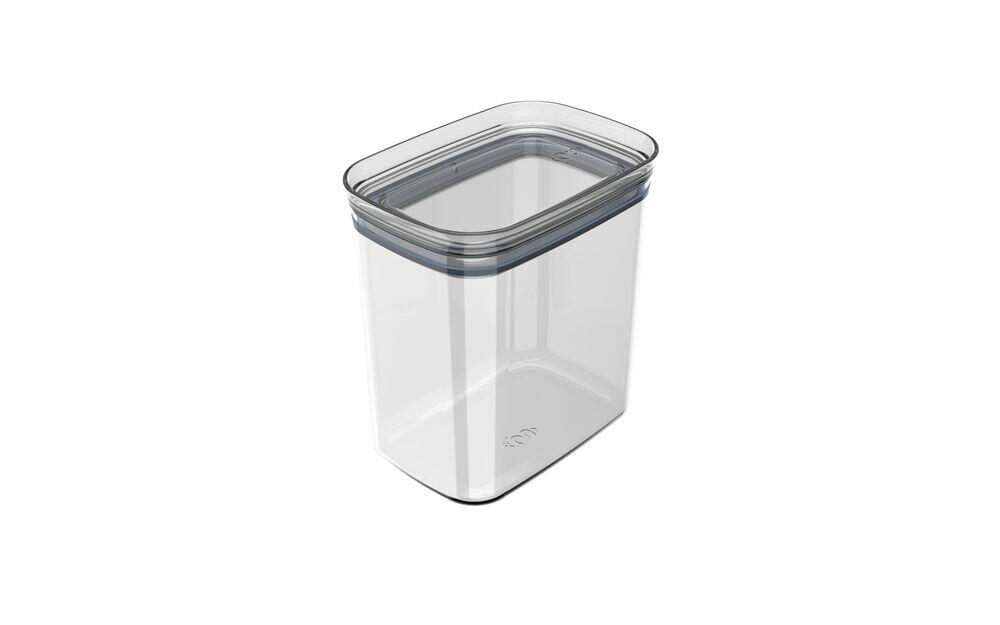 Pote Hermético Retangular Martiplast Block Natural 1,5L Acrílico