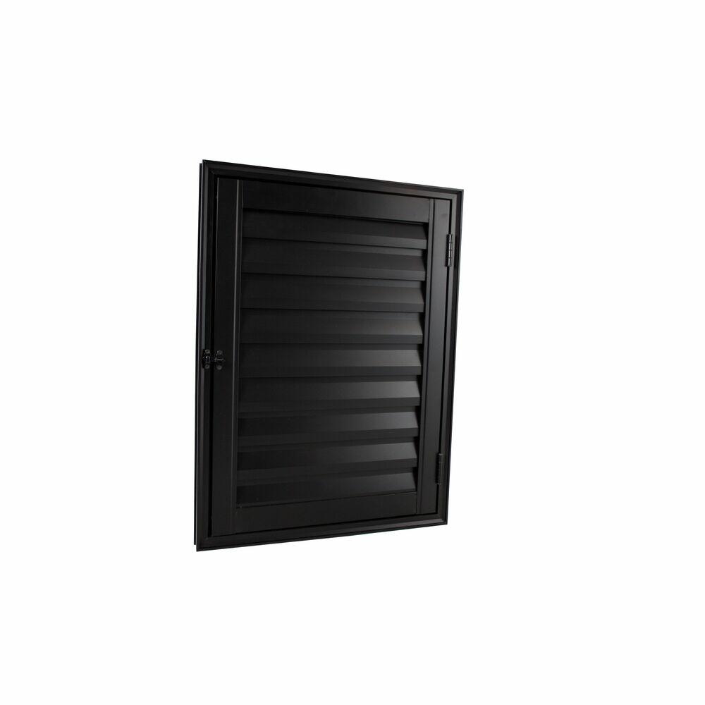 Porta de Abrir Alumínio CRV Nobre 80x60cm Alçapão Black Nobre Preta