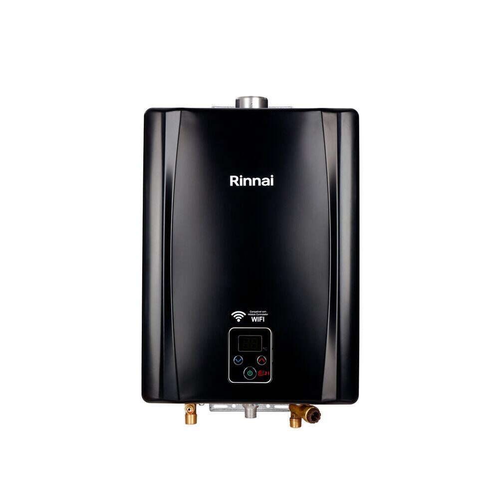 Aquecedor de Água a Gás GN Digital 21L/min Preto E21 Rinnai