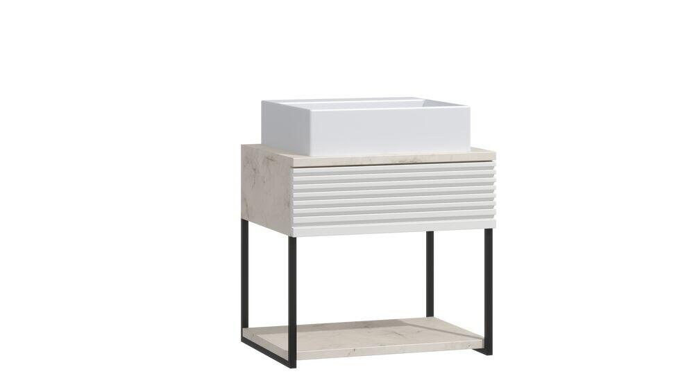 Gabinete para Banheiro C-Linea Frizon 50x52cm com Tampo
