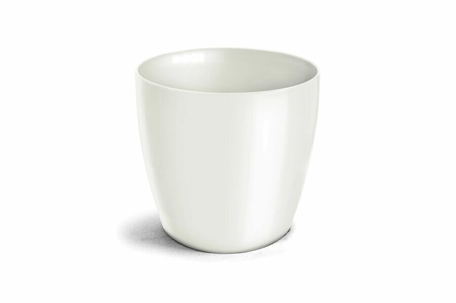 Cachepô Plástico Elegance Redondo Mini Branco Nutriplan