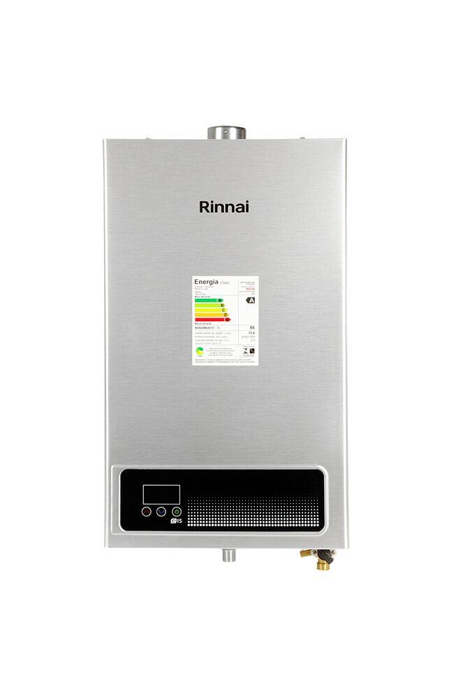 Aquecedor de Água a Gás GLP Digital 15L/min Prata REUE150FE Rinnai