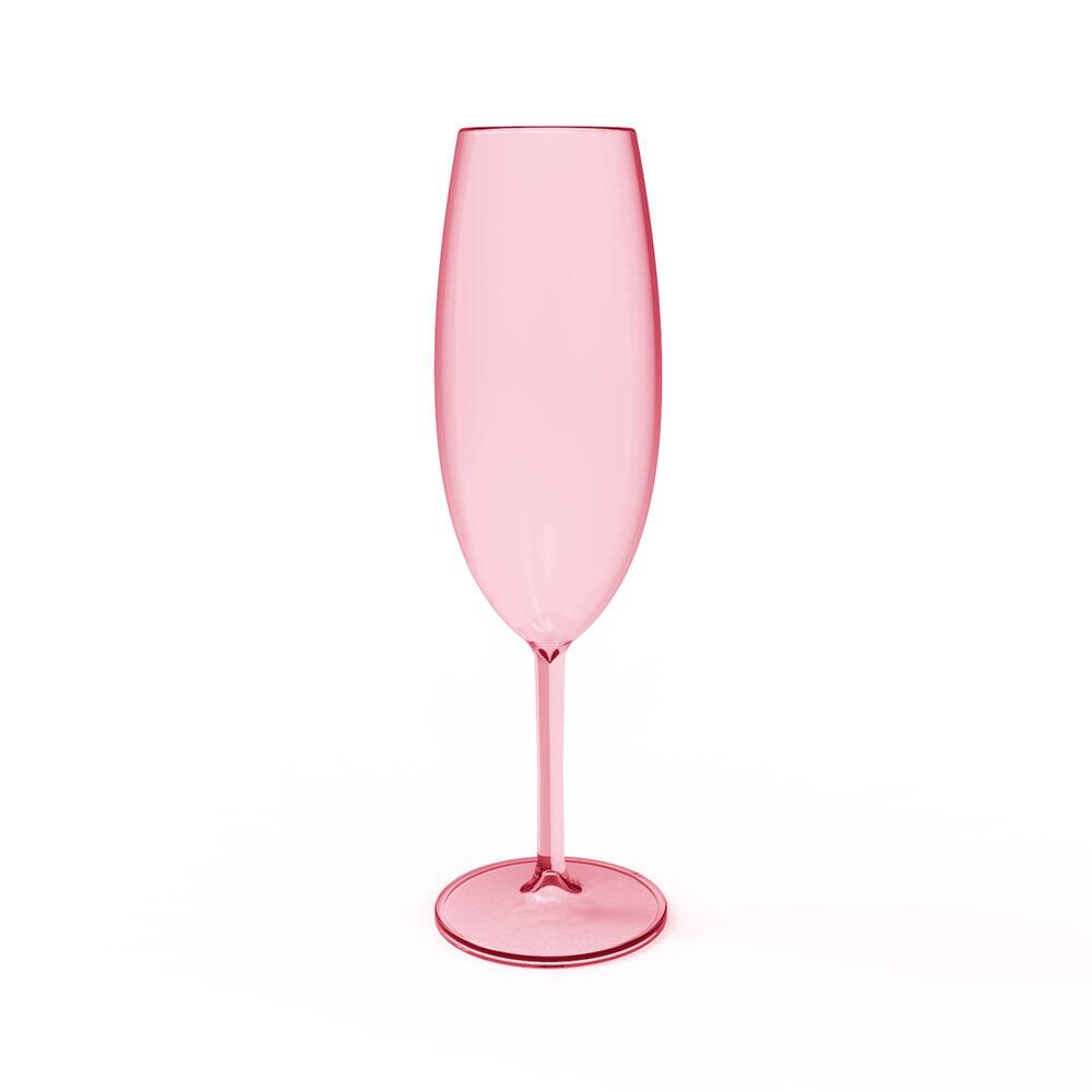 Taça de Acrílico Martiplast 280ml Champangne Rosa Quartzo