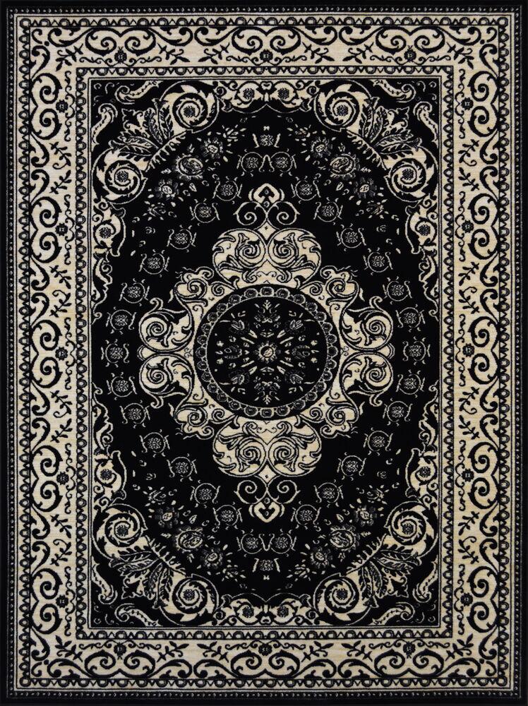 Tapete Marbella Rayza Kerman 0,50x0,90m Black/Creme