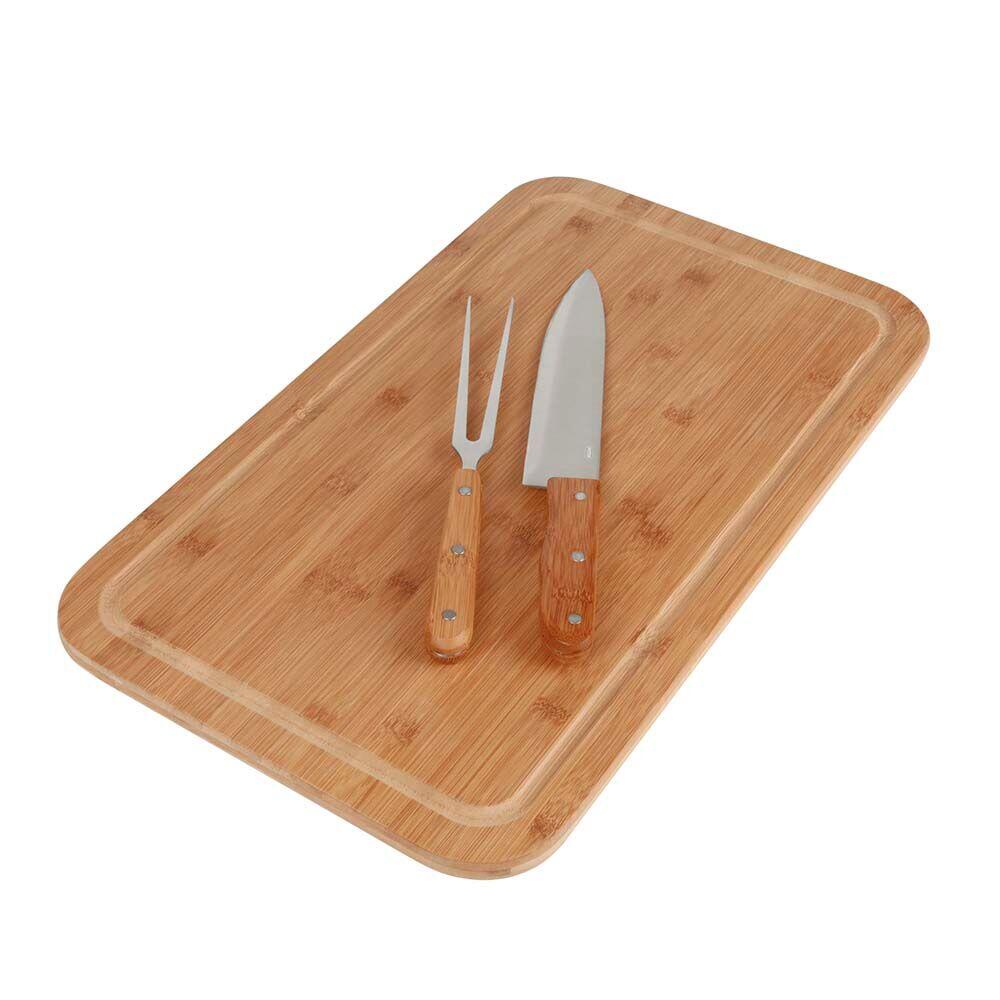 Conjunto Churrasco Bamboo Tábua 50x30cm Mor
