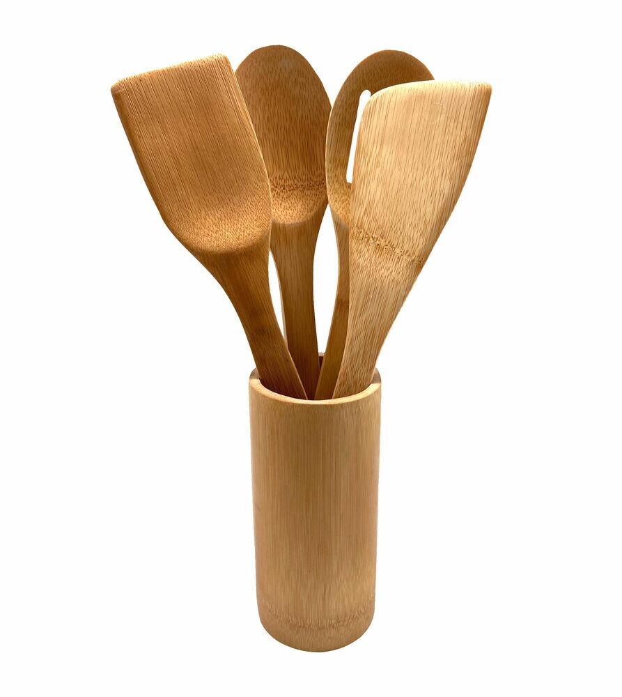 Jogo de Utensílios Cotidiana Mozcada 4 Peças Bambu Natural