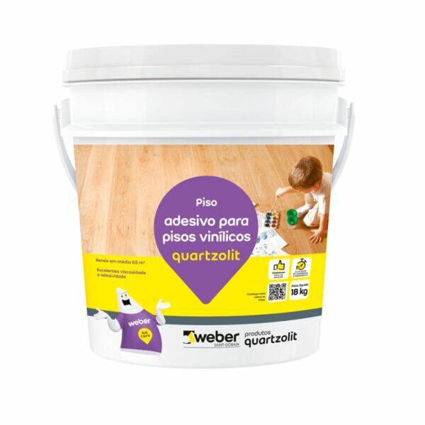 Adesivo para Piso Vinílico 18kg Branco Quartzolit