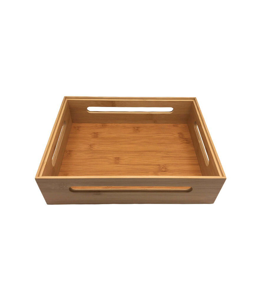 Fruteira de Mesa Empilhável Cotidiana 32x23,5x9cm Bambu Natural