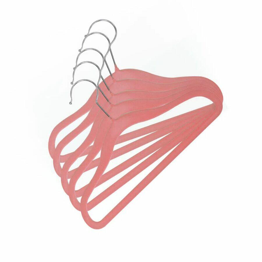 Cabide Vizapi 29x20cm 05 Peças Rosa Bebê