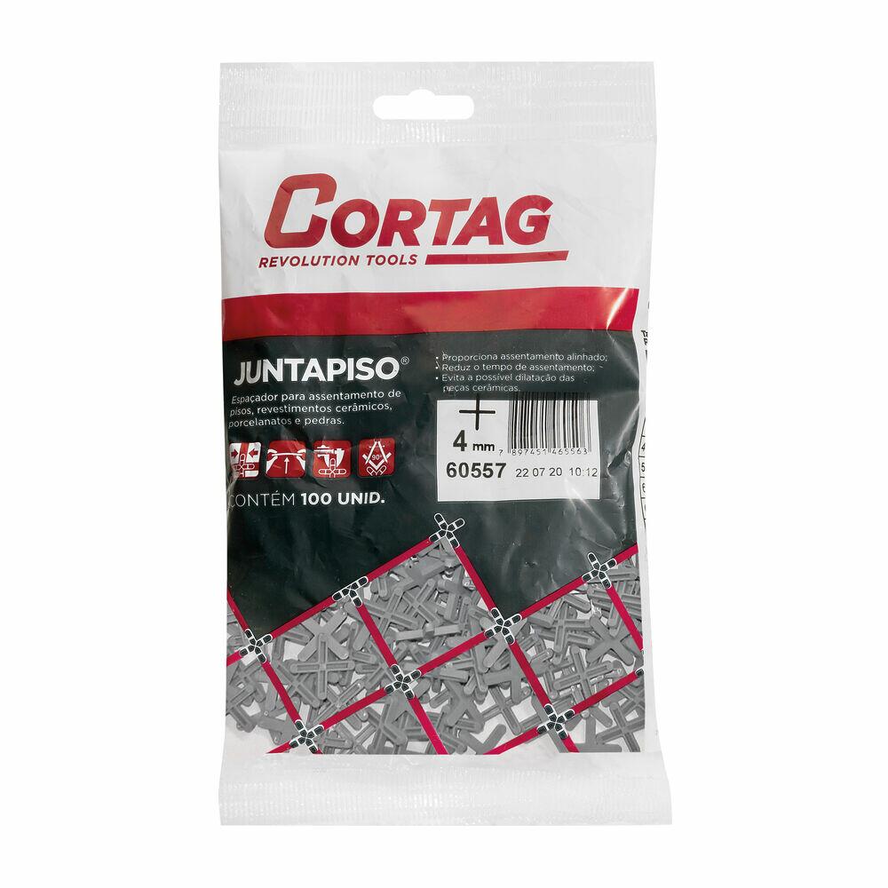 Espaçador Cortag 4mm Juntapiso Cinza 100 Peças