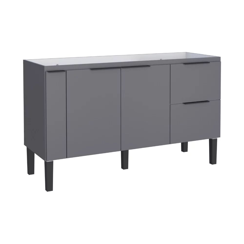Balcão de Cozinha Cisne 144cm Cinza Cozimax