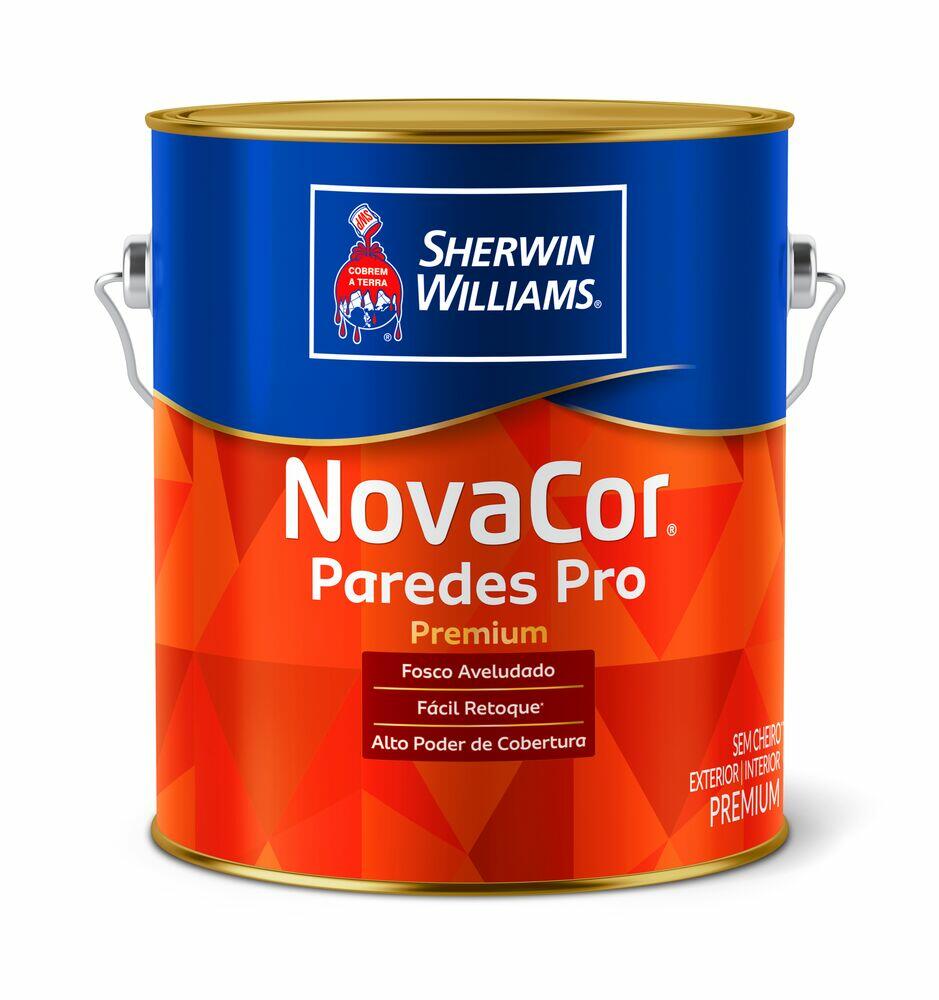 Tinta Sherwin Williams Novacor Paredes Pro 3,6L Branco Gelo Fosco