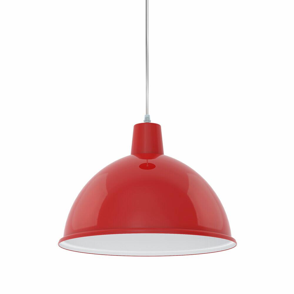Pendente Taschibra 1 Lâmpada Design TD 822 E27 Vermelho